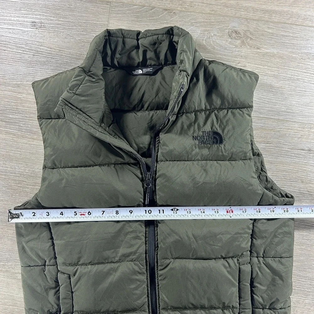 The North Face Puffer Vest Mens Small Green 550 Goose‎ Down Quilted NF0A3CR5